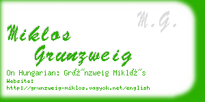 miklos grunzweig business card